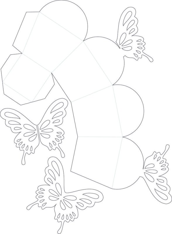 Распечатка коробочки для подарка