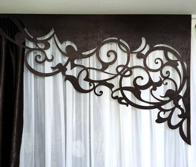 Ажурные ламбрекены карнизная планка