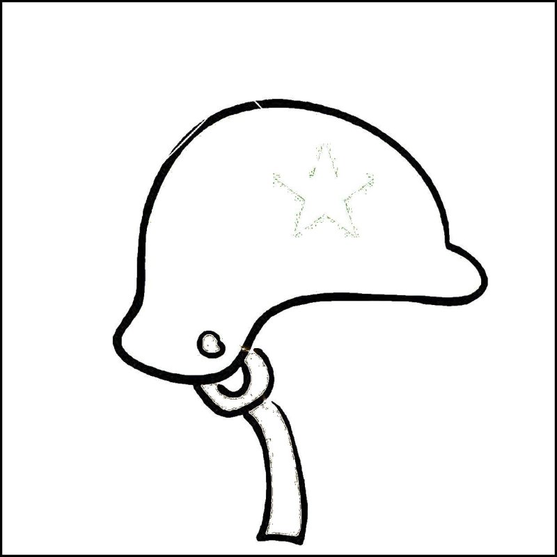 Каска трафарет