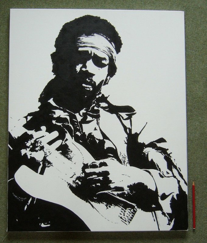 Трафарет Джими Хендрикс