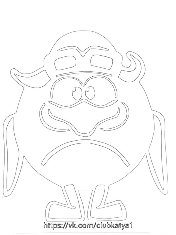 Вытынанки Смешарики новогодние