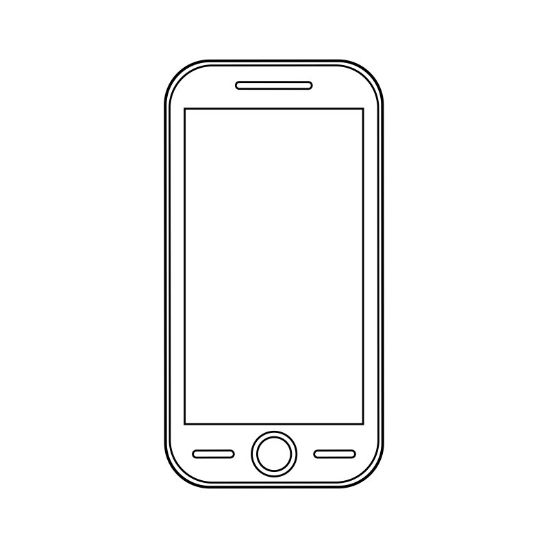 Трафарет сотового телефона для детей