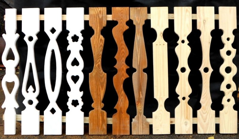 Трафареты плоских балясин из дерева