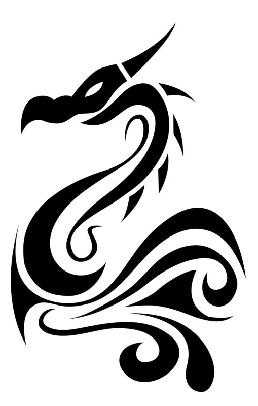 Трафареты драконов