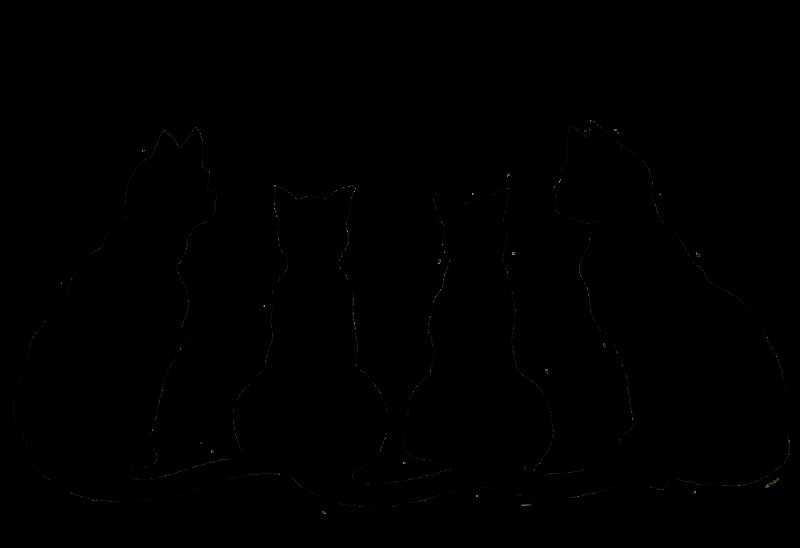 Кошка силуэт для вырезания