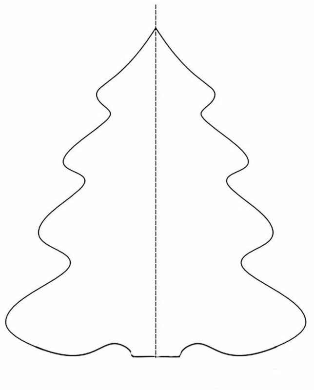 Елочка трафарет