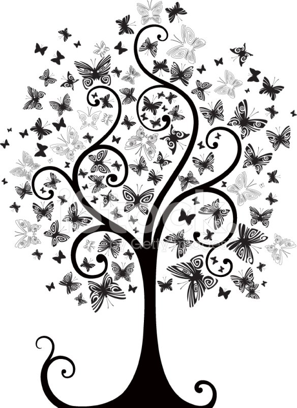 Дерево из завитков