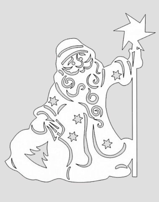 Вытынанки новогодние для украшения окон