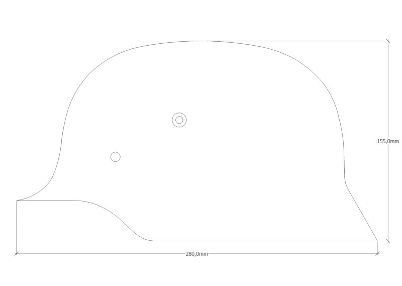 Чертеж немецкой каски