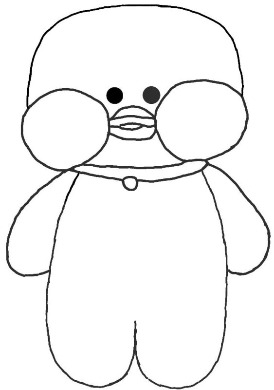 Уточка лалафанфан раскраска бумажная