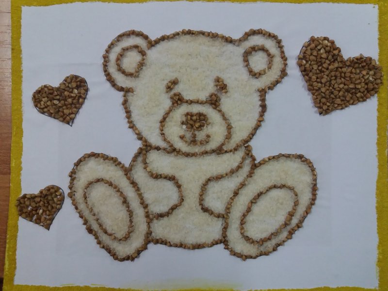 Поделки из крупы для детей