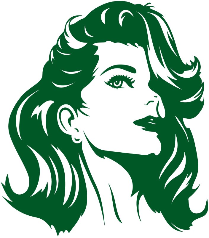 Трафарет лица женщины