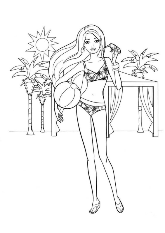 Раскраска. Барби