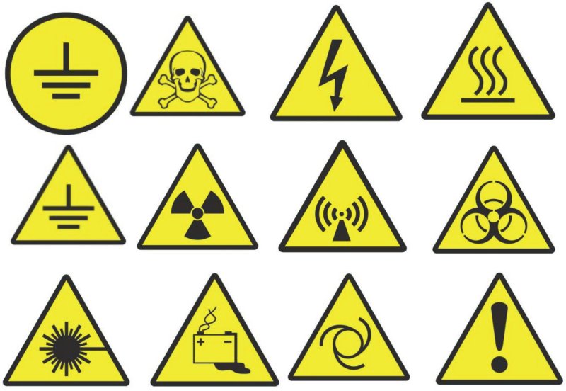 Предупреждающие знаки безопасности