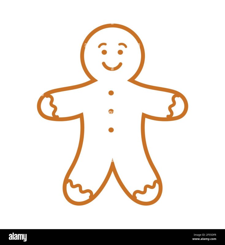 Трафарет в виде пряничного человечка