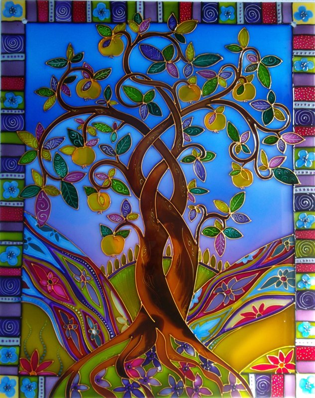 Дерево в стиле витраж