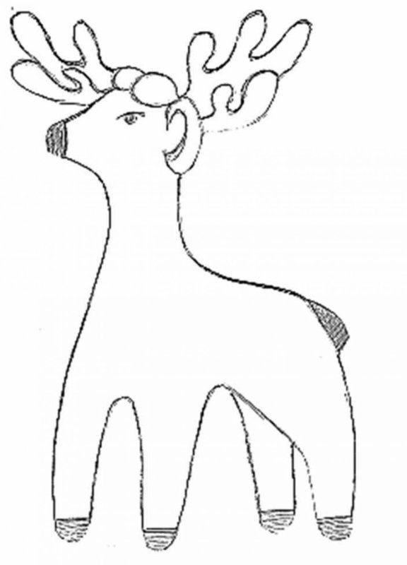 Филимоновская игрушка Олешек трафарет