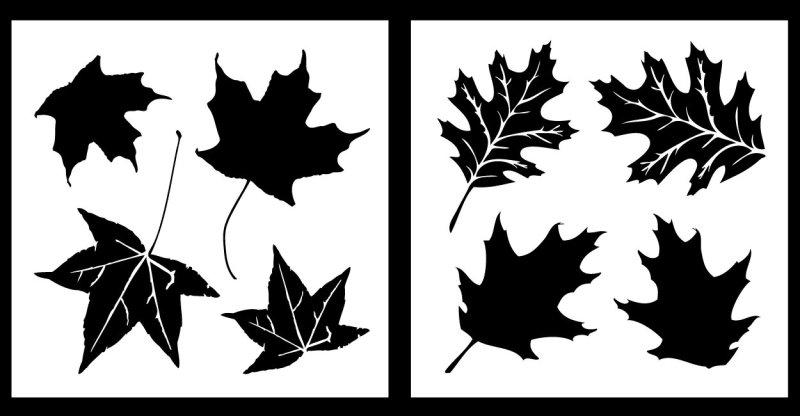 Трафареты "листья"