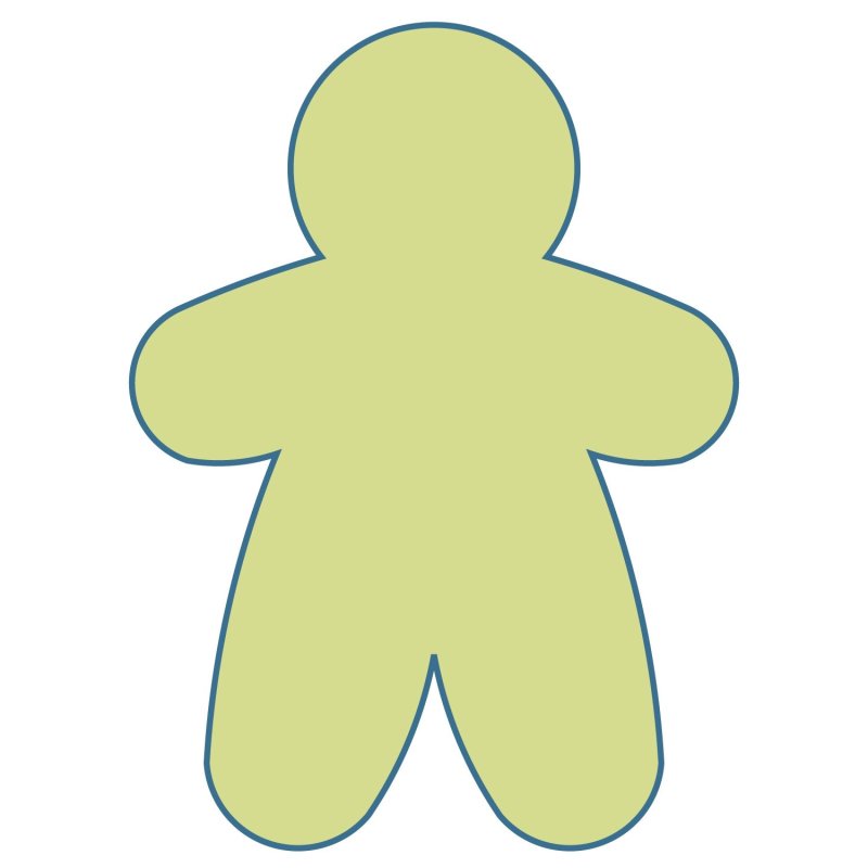 Пряничный человечек шаблон