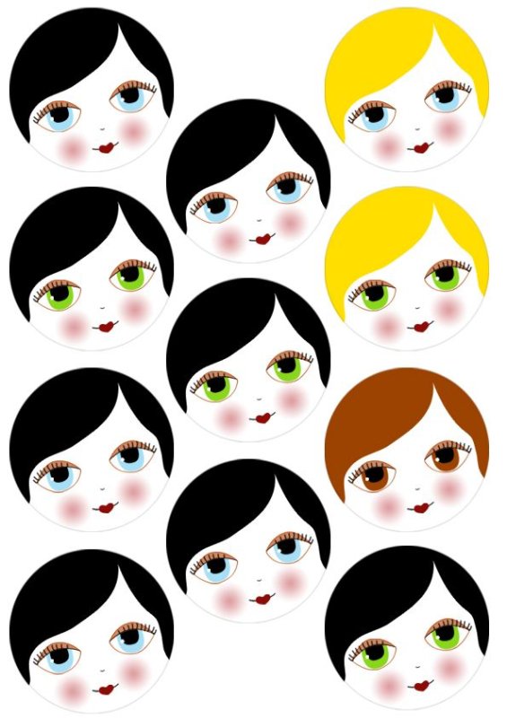 Мордочки матрешек