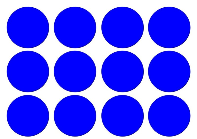 Синие кружочки