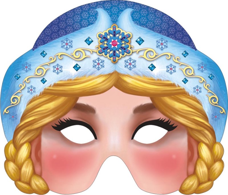 Новогодняя маска Снегурочки
