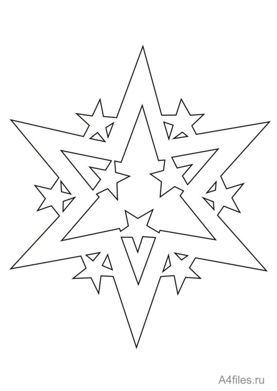 Снежинки трафареты для вырезания на окна