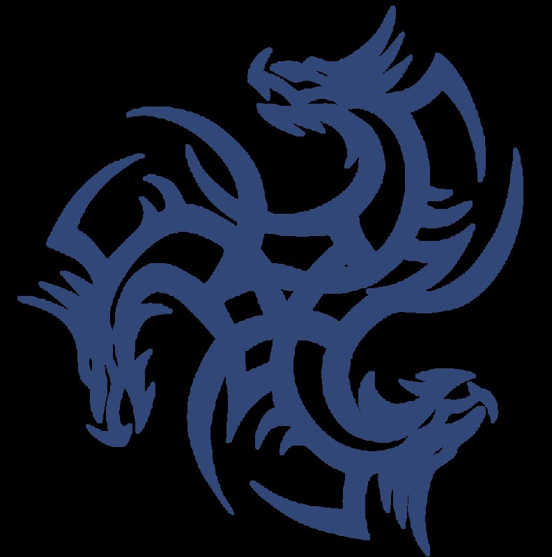 Трафарет дракона для аэрографии