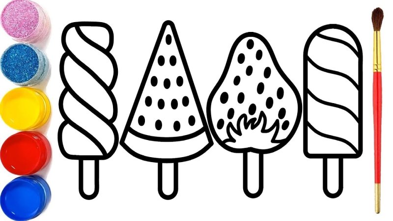 Эскимо раскраска