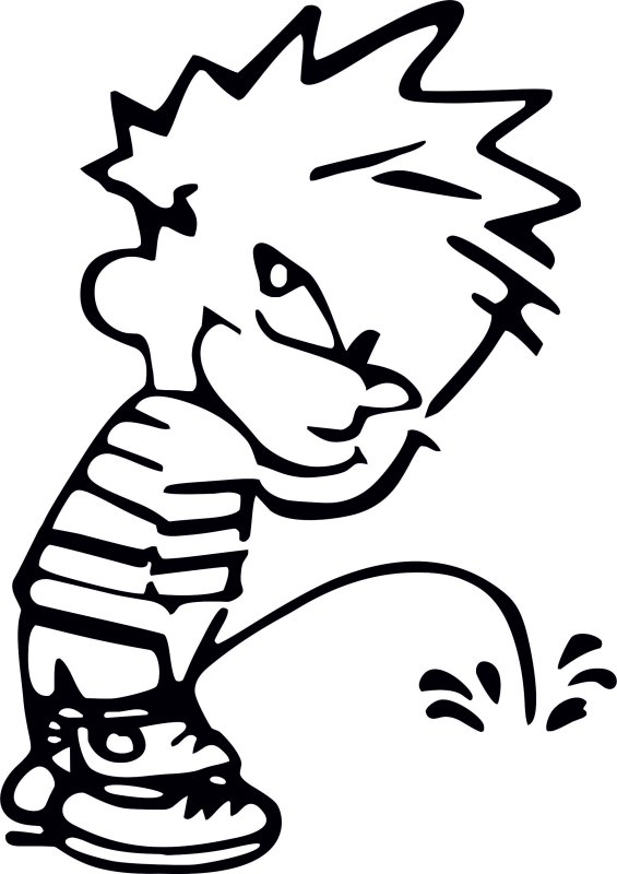 Наклейка - писающий мальчик