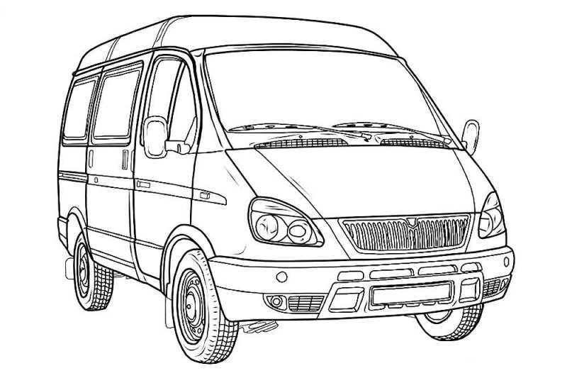 Раскраска Газель 3302 грузовая