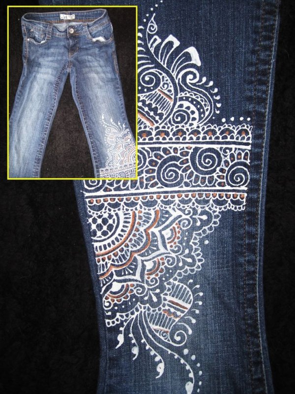 Узоры на джинсах