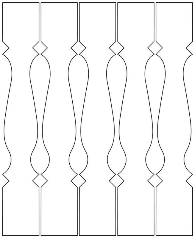 Плоские балясины из дерева чертежи