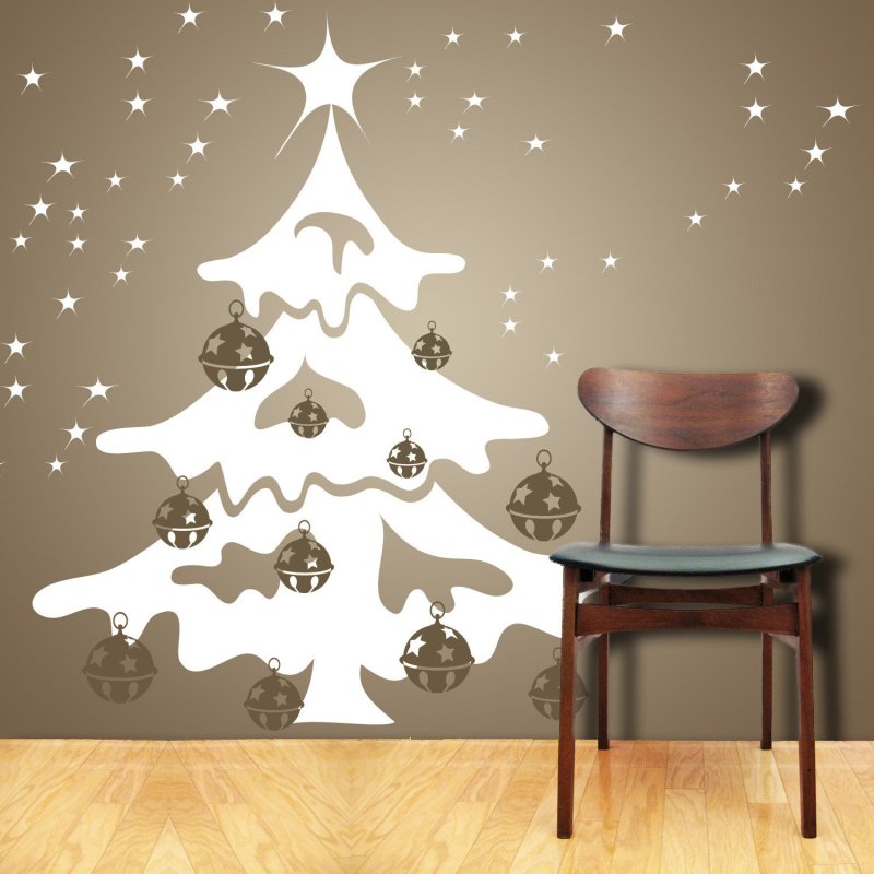 Новогодние наклейки Room Decor