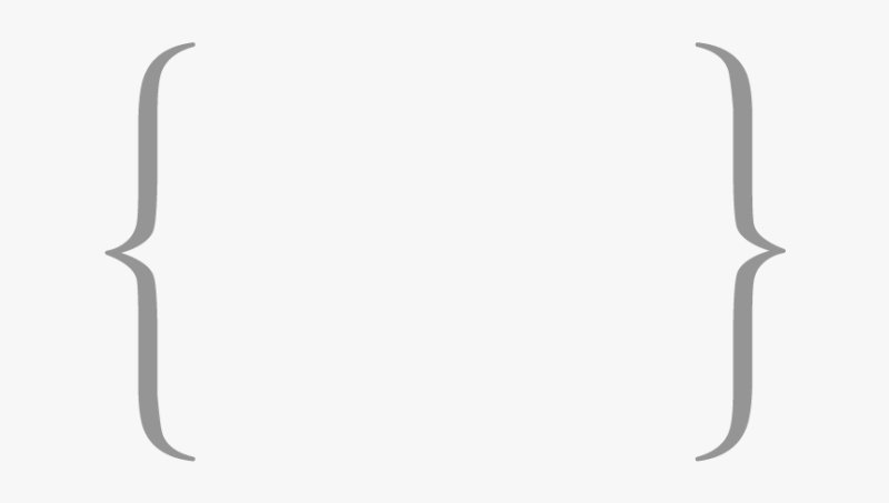 Фигурная скобка белая
