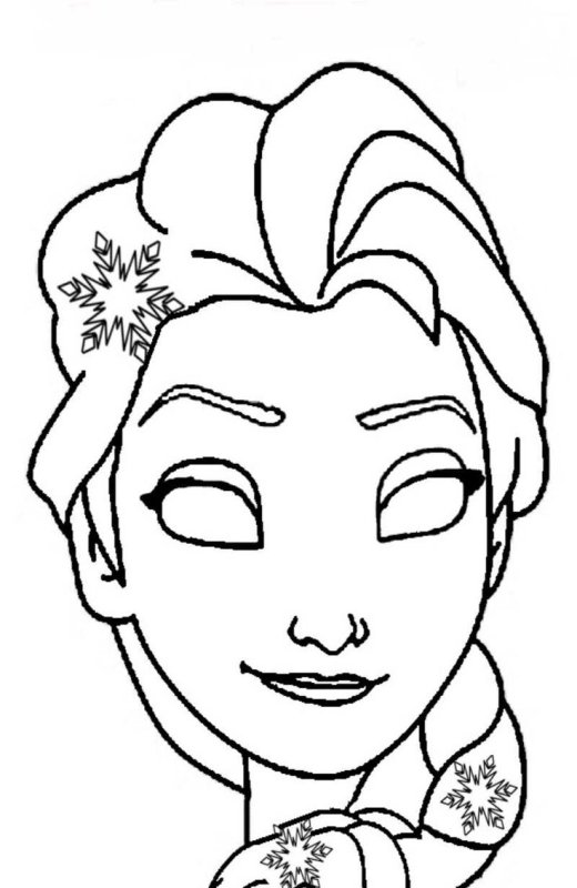 Раскраска маска для девочек