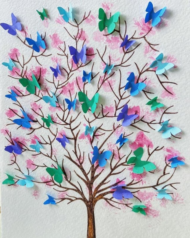 Дерево из бумаги