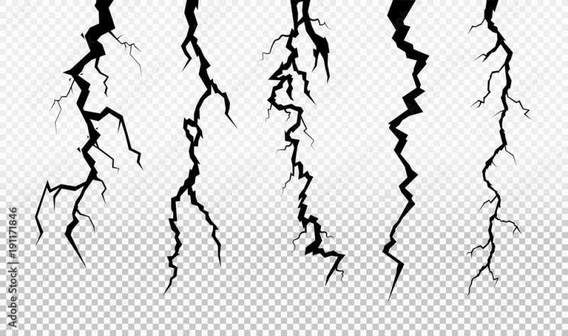 Белые трещины на черном фоне