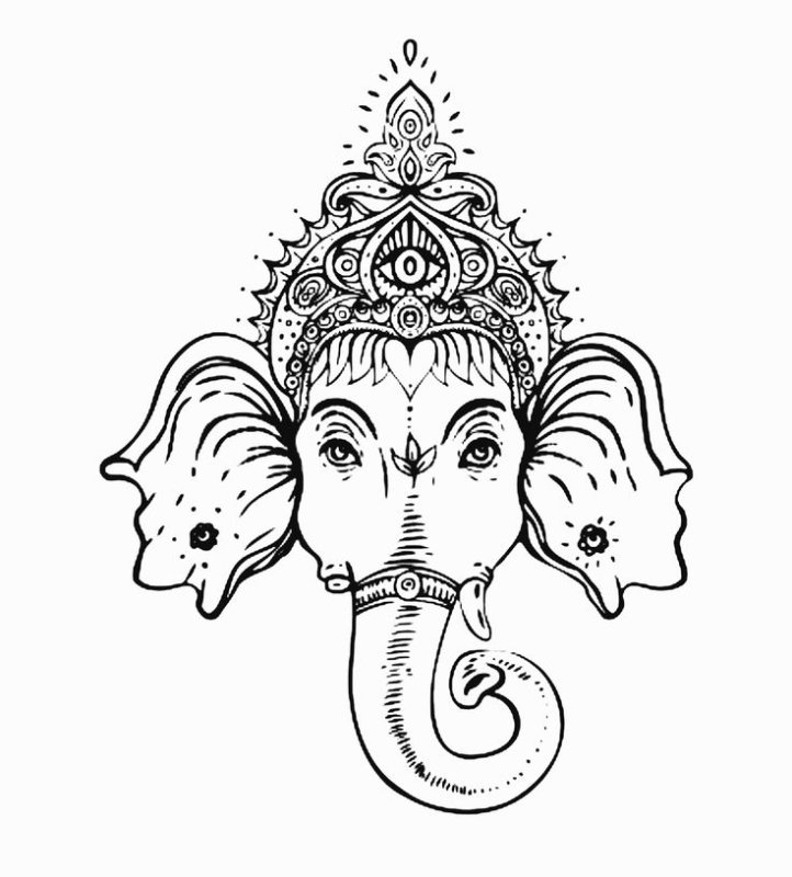 Индийский слон Ганеша вектор