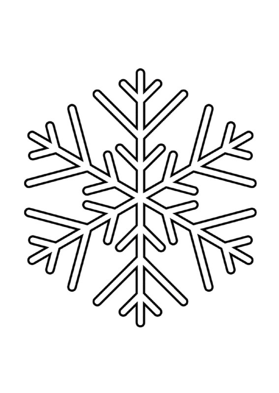 Снежинка раскраска