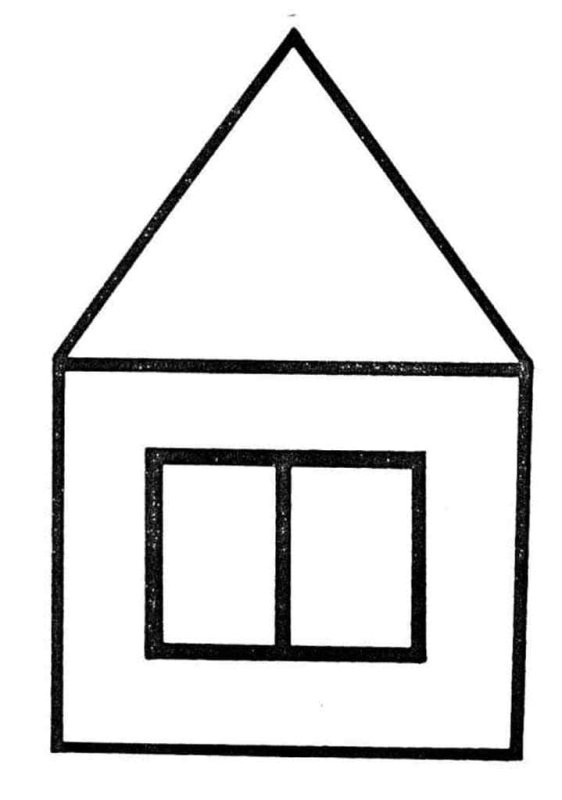 Домик раскраска для малышей
