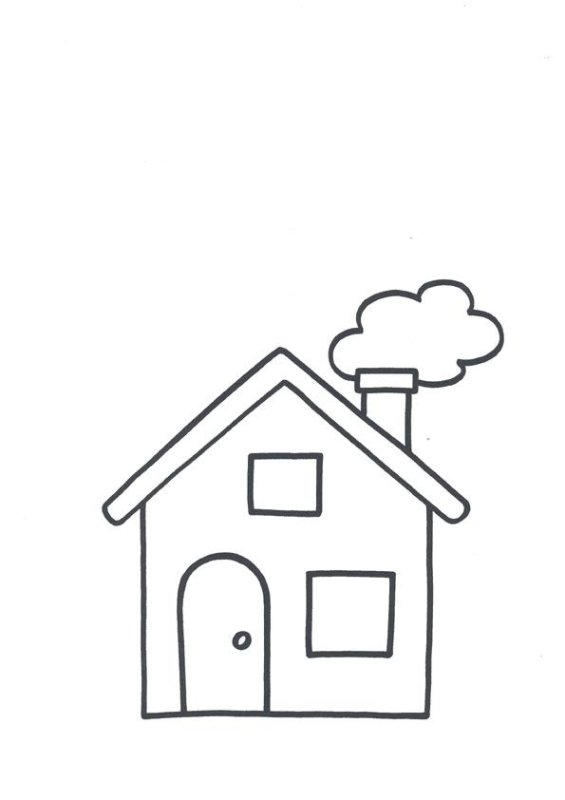 Домик раскраска для детей