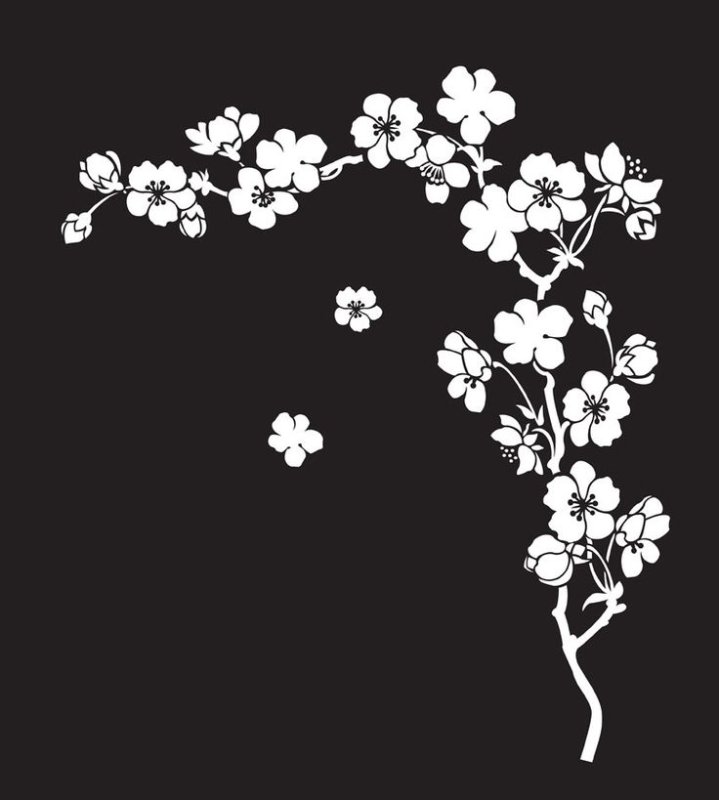 Трафареты цветов на стену