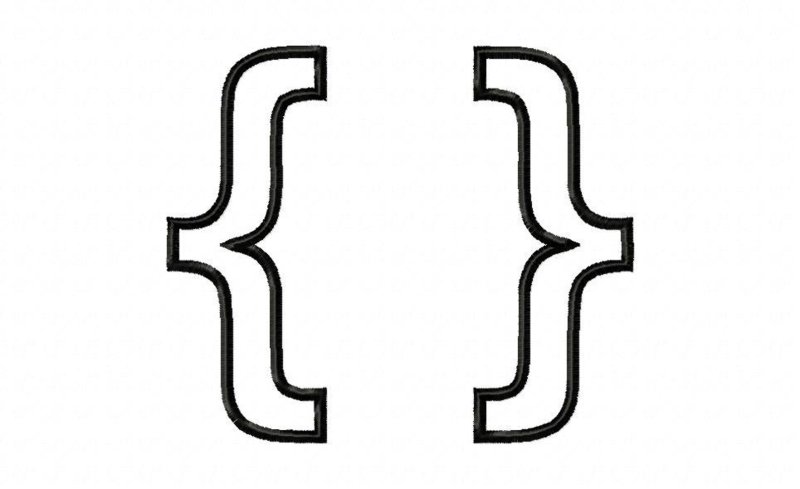 Фигурная скобка на белом фоне