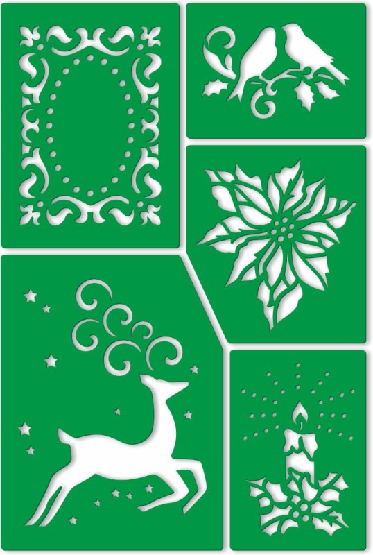Новогодние трафареты для декупажа