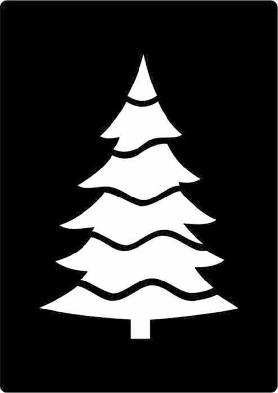 Елочка трафарет