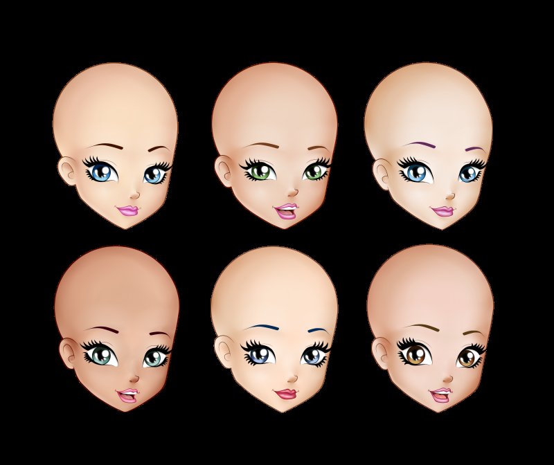 Манекен лица для рисования
