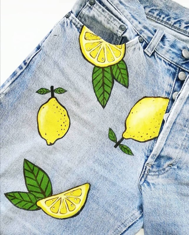 Рисование на джинсах