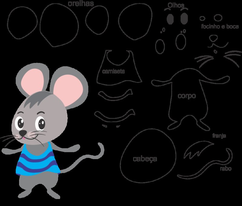 Игрушки из фетра выкройки мышь