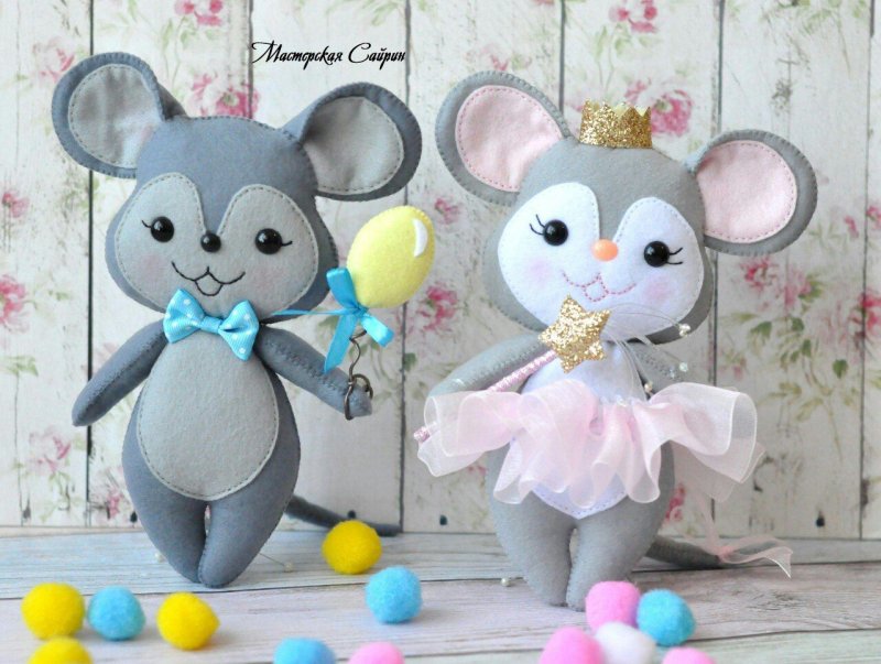 Мышка из фетра